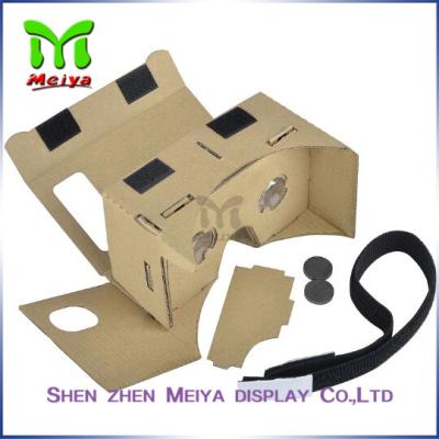 China Brown Virtual Reality Cardboard Box , Cardboard VR Box 3D Glasses for sale