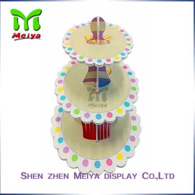 China New Year Party Pack Cardboard Cake Stands , cardboard cupcake tower for sale