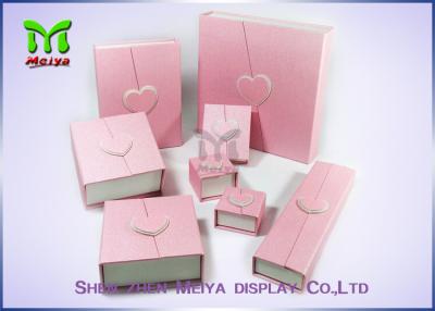 China Custom Design Printed Pink Red Luxury Large gift box With Ribbon for sale