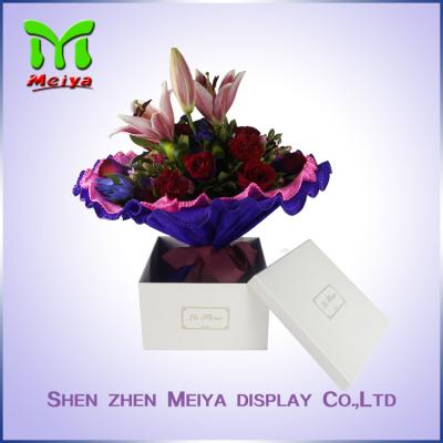 China Custom Square Flower Gift Packaging Boxes With Logo Foil Stamping for sale