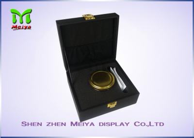 China MDF PU Leather covered Caviar Gift Packaging Boxes With Logo Foil Stamping for sale