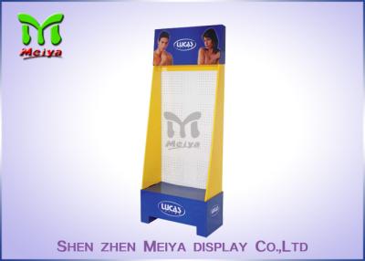 China Water Proof Cardboard Hook Display , Floor Corrugated Hook Display Rack Glossy Lamination for sale