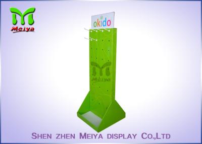 China Double Sided Customized Pop Up Cardboard Display Stand With Adjustable Hooks for sale