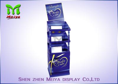 China 3 Shelves Retail Standee Advertising Foldable Display Stand With Trays Holding for sale