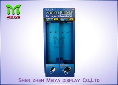 China Customized Design Cardboard Advertising Display Stands For Selfie Stick , Blue Color for sale