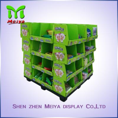 China OEM Ponit Of Purchase Cardboard Pallet Display For School Stationery , 4 Sides Printed for sale