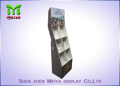 China Eye - Catching Magazines Cardboard Floor Display Stands , Cardboard Book Displays Shelves for sale