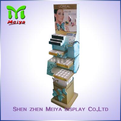 China Cosmetics Store Promotion Cardboard Pop Display Stands for Nail Polish / Brow Powder for sale