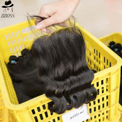 China Wholesale Good Quality 100% Virgin Human Hair Vendors Virgin Hair Bundles 12A Brazilian Virgin Hair Bundles With 5*5 Lace Up Closure for sale