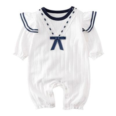 China 2022 Popular Newborn Baby Clothes 0-3 Months Baby Cotton Knit Romper Baby Long Sleeve Romper for sale