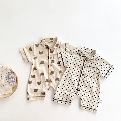 China 95% Cotton Baby Clothes Baby Pajamas Jumpsuit Thin Short Sleeves for sale