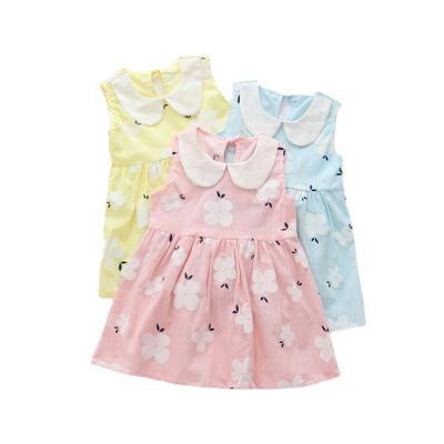 China 2022 breathable spring and summer wholesale cotton dresses for 7 to 8 years old girls dress for sale