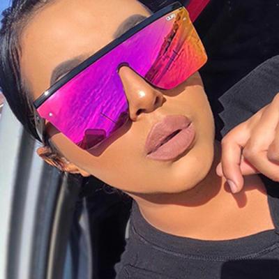 China Fashion Sunglasses Multicolor Plastic Sun Glass Oversized Square Rectangle Big Frame Black Shade Sunglasses For Women Girls for sale