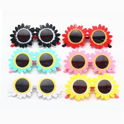 China Fashion Sun Glasses Children Sun White Flower Funny Glasses Fail Hot Sale 2022 Sunflower Sun Glasses Lovely Fashion Children Sun Glasses for sale