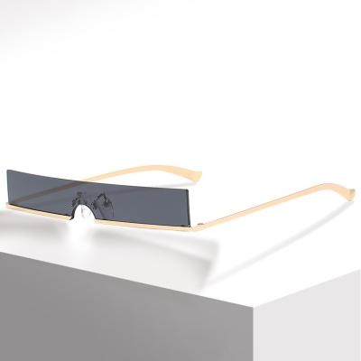 China Fashion Sunglasses 2022 Eyewear Rectangle Sun Glass Rimless Sunglasses Small Driving Glasses For Women Men for sale