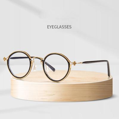 China For Women Light Anti-blue Round Glass Men Reading Glasses Latest Small Retro Optical Glasses Eyewear Fashion Eye Glasses Frames for sale