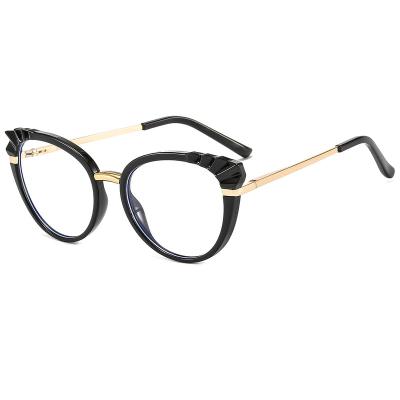 China New Fashion Mirror Candy Color Blue Clear Proof Flat Glasses Oval Frame Different Spring Leg Men And Women Glasses for sale