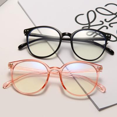 China 2022 Retro Oval Trends Office Anti Light Game Size Men's Glasses Blue Blocking Frame Blue Oversized Women's Computer Glasses Big for sale