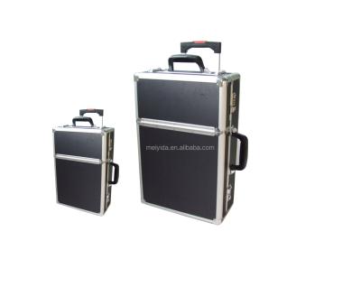 China Professional Aluminum Trolley Makeup Aluminum Case With Handle D-347 for sale