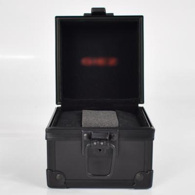 China Packing Items Black Wooden Watch Case Small Watch Display Box Aluminum Watch Case Hot Sale Wooden Carrying Case for sale