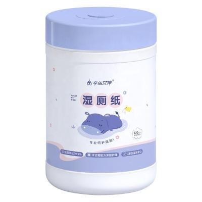 China Daily Life Cleaning OEM ODM Private Label Barrel Pack Custom Toilet Wipes Wet Cleaning Cloth 80 Pcs For Cleaning for sale