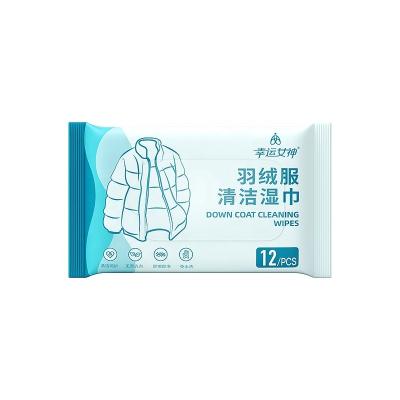 China New Product Cleaning OEM Down Jacket Cleaning Portable Wet Wipes Quickly Remove Stain for sale