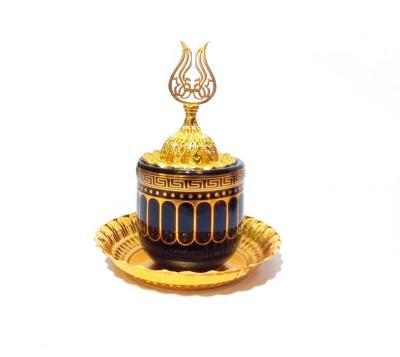 China Tibetan Incense Ceramic Censer with Metal Tray for sale