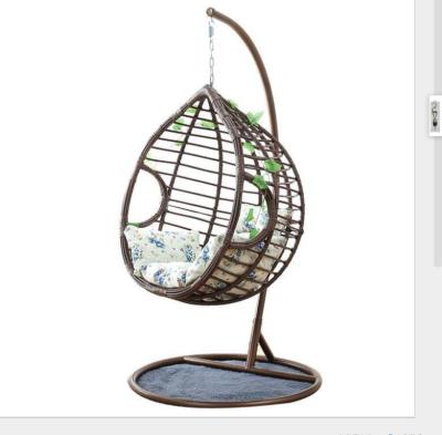 China Drop Water Cooling Rattan Swing Chair , Indoor Wicker Hanging Swing Chair for sale