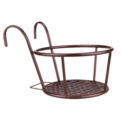 China Modern high quality round balcony ware balcony metal sale flowerpot shelf garden plants hanging shelf for sale