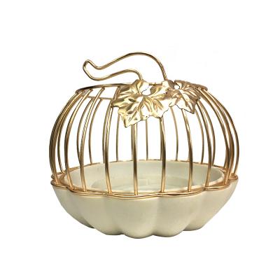 China Luxury Modern Home Candle Holder Metal Birdcage Candle Holder for sale