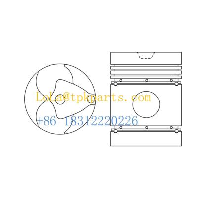 China DS70 Piston Ring Set Liner Sleeve 105.0 mm Kit Set 13216-1221 Engine Spare Parts 2303-1202-00 Pin Bushing for sale