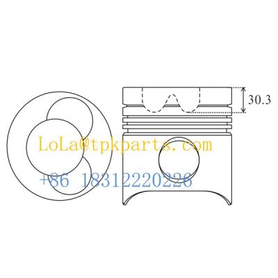 China EF500 Piston Ring Set 13216-1252 Kit Set 13216-1252 Engine Spare Parts Pin Bushing 135.0 mm for sale