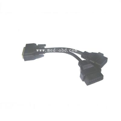 China OBD2 interface DB15PM price DB15P Y cable from OBDF and OBDF DB15P to OBD2 Y cable for sale