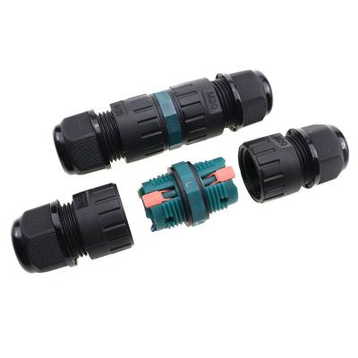 China M20 5-12mm Automotive Push Type Screwless Quick Waterproof Connector For Outdoor LED Wire Junction Box Cable Connectors 450V 24A IP68 for sale