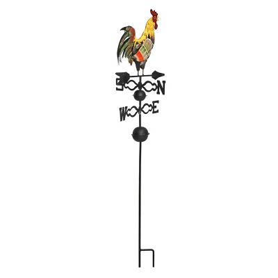 China Garden Park Decoration Wind Speed ​​Spinner Color Weathervane Rooster Garden Ornament for sale