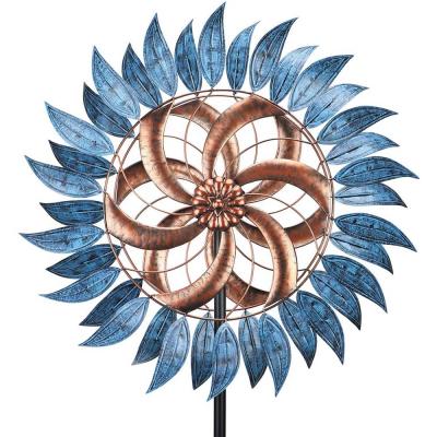 China Minimalist Oniya Metal Windmill Wind Spinner Outdoor Kinetic Patio Stakes Large Windmill for sale