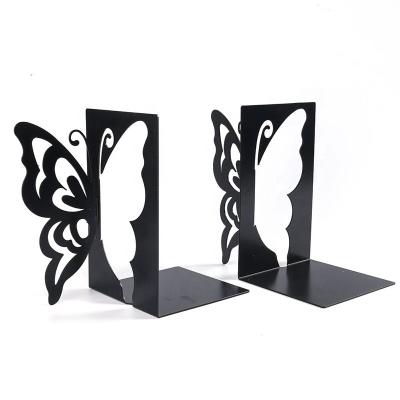 China Oniya New Arrival Amazon Desktop Metal Folding Heavy Book Ends Sturdy Butterfly Folding Bookends for sale