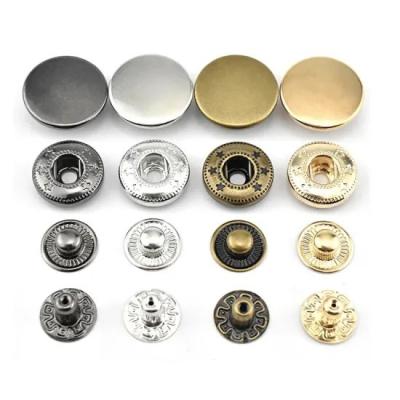 China Fashion Nickel Free Buttons Logo Embossed Metal Snap Buttons Custom Made For Clothing for sale