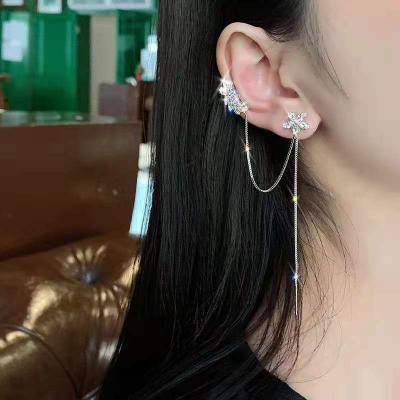 China Fashion Chains Earrings S925 Needle Jewelry Alloy Zircon Romantic Tassel Earings For Women 2021 for sale