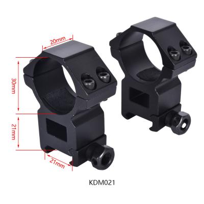 China High Profile Dual Ring Scope Mount Double Rings Mount Matte Black Center Height 21mm for sale