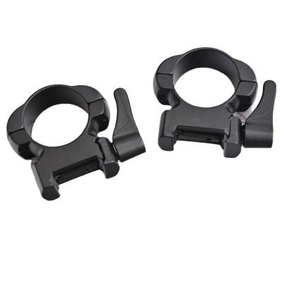 China 1 inch Medium Steel Quick Release Sight Rings Scope Mounts Black Coated Durable Finish for sale