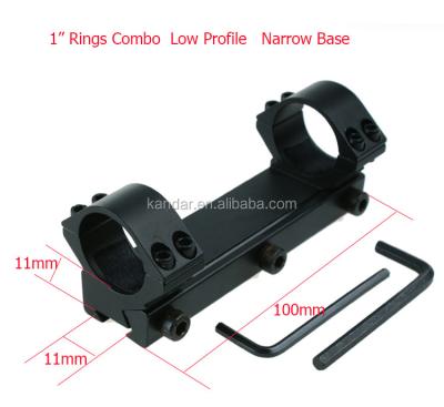 China Aluminium Alloy One Piece Offset Low Profile Ring 25.4mm Scope Mount L2303 for Optic Sight 1 Inch Ring for sale