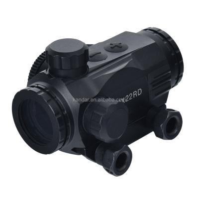 China 1x Mini Red Dot Sight for Hunting Illumination 6 Levels Red Push Botton Type for sale