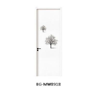 China Modern Style Decoration MDF Melamine Wooden Door Apartment Door for sale