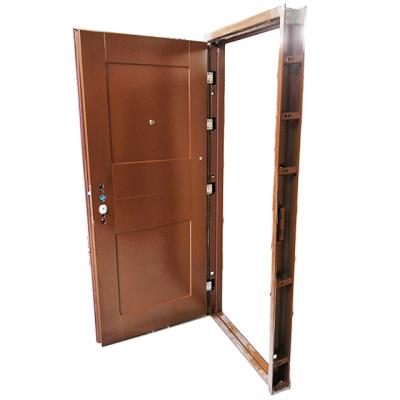 China Modern Simple Flat Frame Security Steel Door for sale