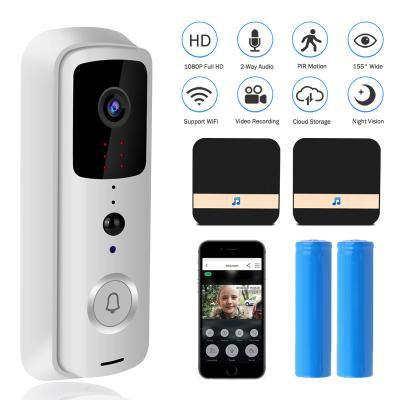 China Outdoor Wireless Smart Home 720P Security Monitor IR Doorbell Camera 1080P HD WIFI Doorbell Camera Built-in Video Intercom for sale