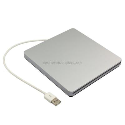 China New Super Slim 8X DVD RW RAM DL Burner 24X External Ultrathin CD RW Writer Slot-in USB 2.0 External Drive Silver For Macbook Mac iMac for sale