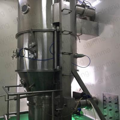 China GMP 220V Vertical Fluid Bed Dryer Fluid Bed Granulation Process CE for sale