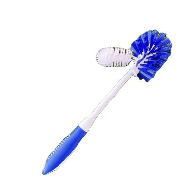 China Custom Stocked Long Handle Bathroom Brush Cleaning Tools Wall Plastic Toilet Brush Set for sale