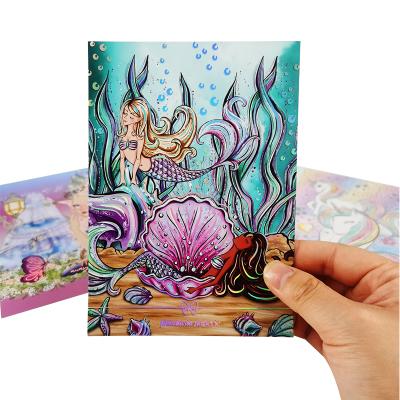 China Custom Business Waterproof Embossed Greeting Card Flower Postcard Printing for sale